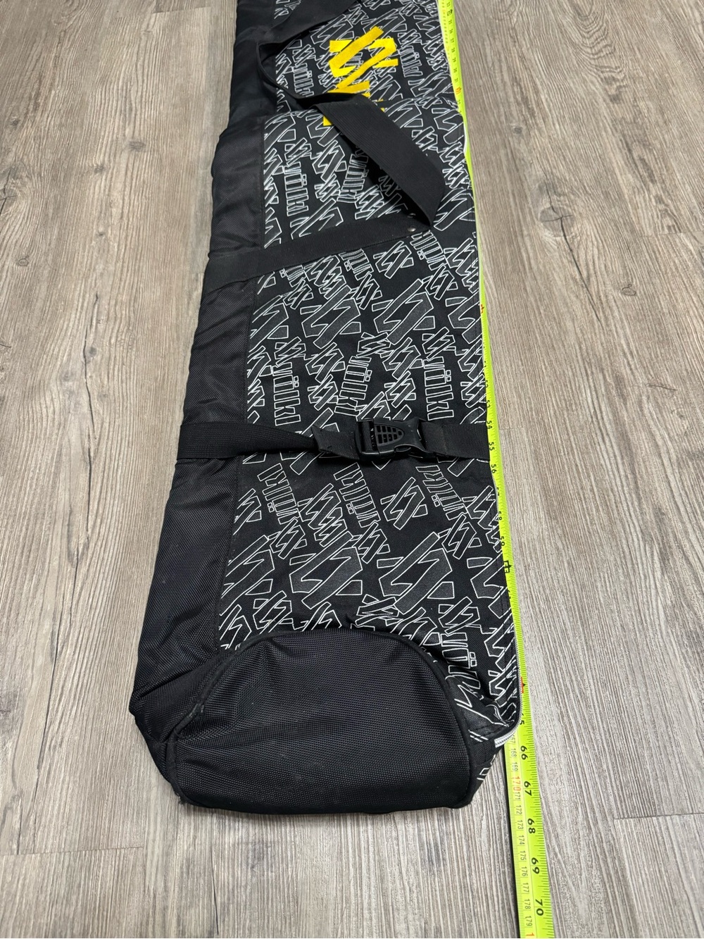 Volkl Travel Ski Snowboard Bag 66" X 11" Black Extendable All Over Print - Picture 8 of 9